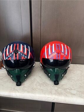 Top Gun 40th Anniversary Maverick & Goose Helmet Popcorn Buckets - New